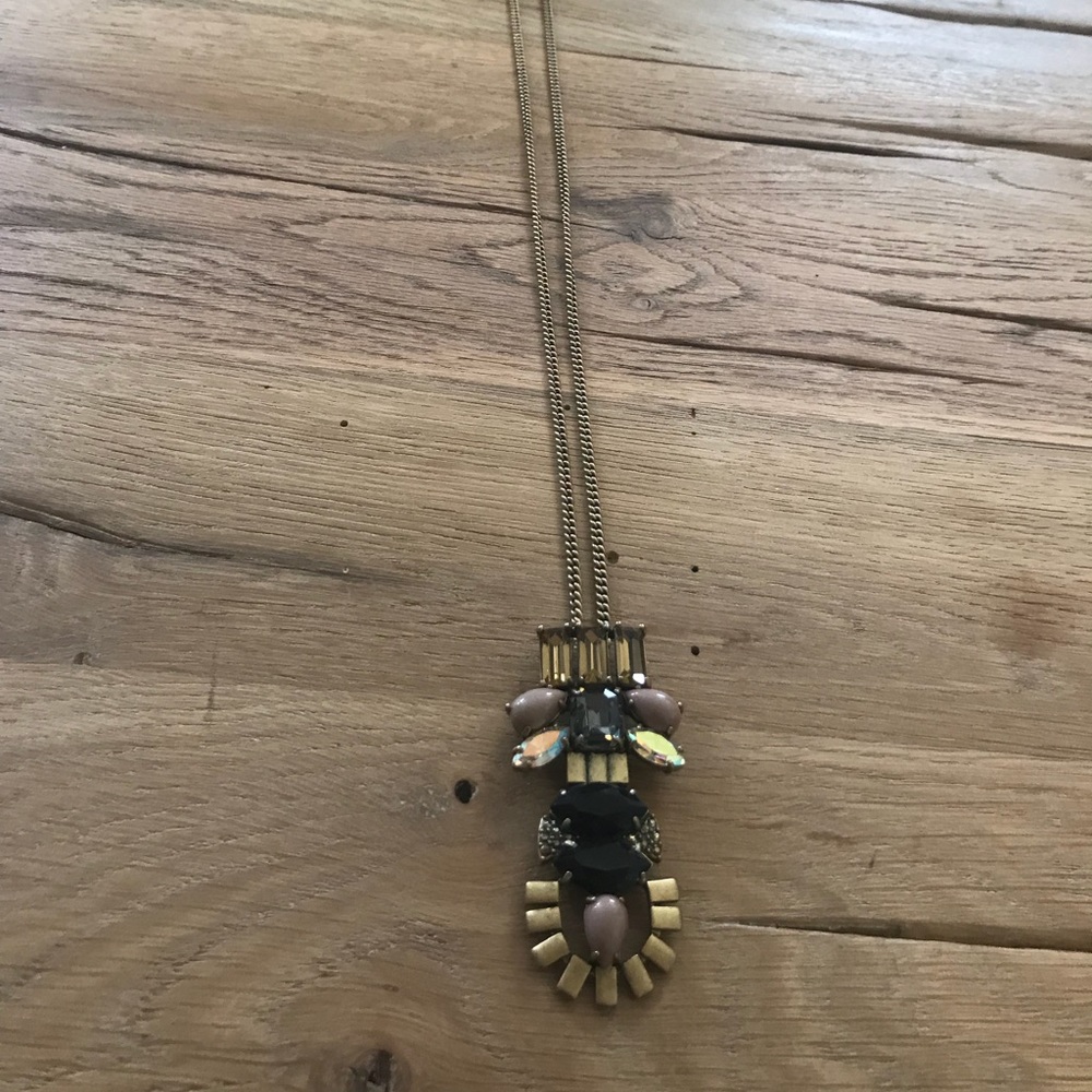 JCrew gold necklace with pendant